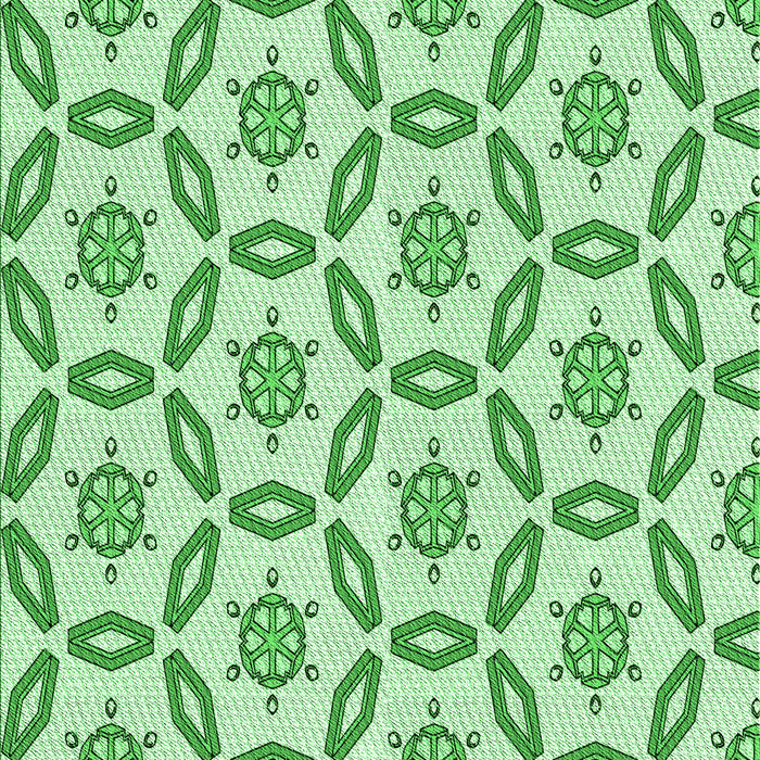 Machine Washable Transitional Light Green Rug, wshpat506grn