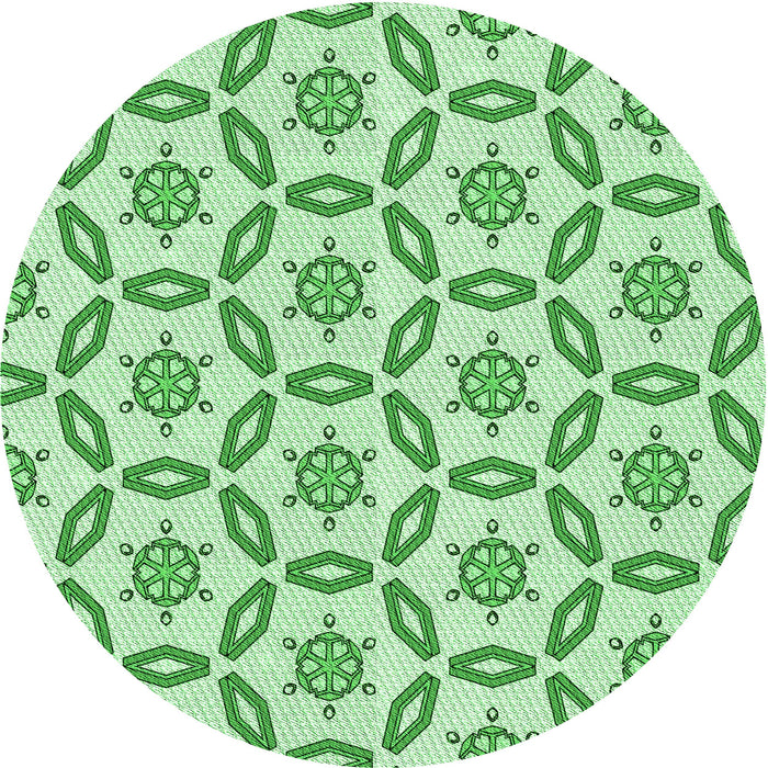Square Patterned Light Green Rug, pat506grn