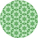 Square Patterned Light Green Rug, pat506grn