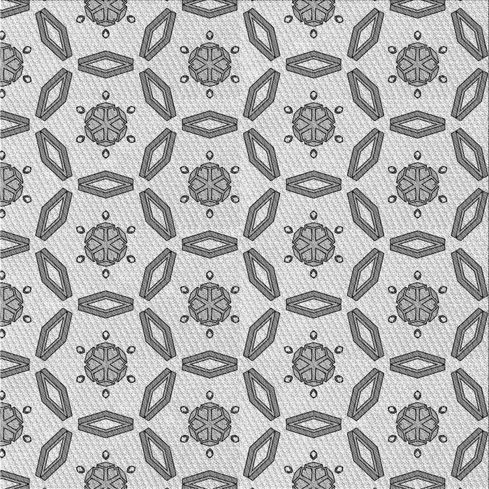 Round Patterned Gray Rug, pat506gry