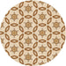 Square Patterned Golden Blonde Gold Rug, pat506org