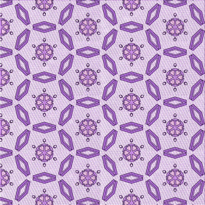 Round Patterned Medium Orchid Purple Rug, pat506pur