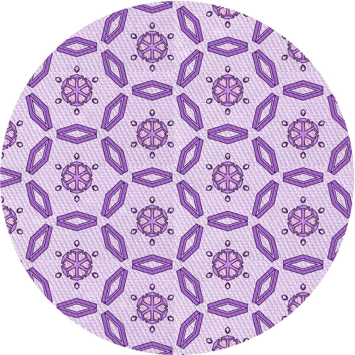 Square Machine Washable Transitional Medium Orchid Purple Rug in a Living Room, wshpat506pur