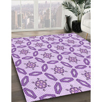 Patterned Medium Orchid Purple Rug, pat506pur