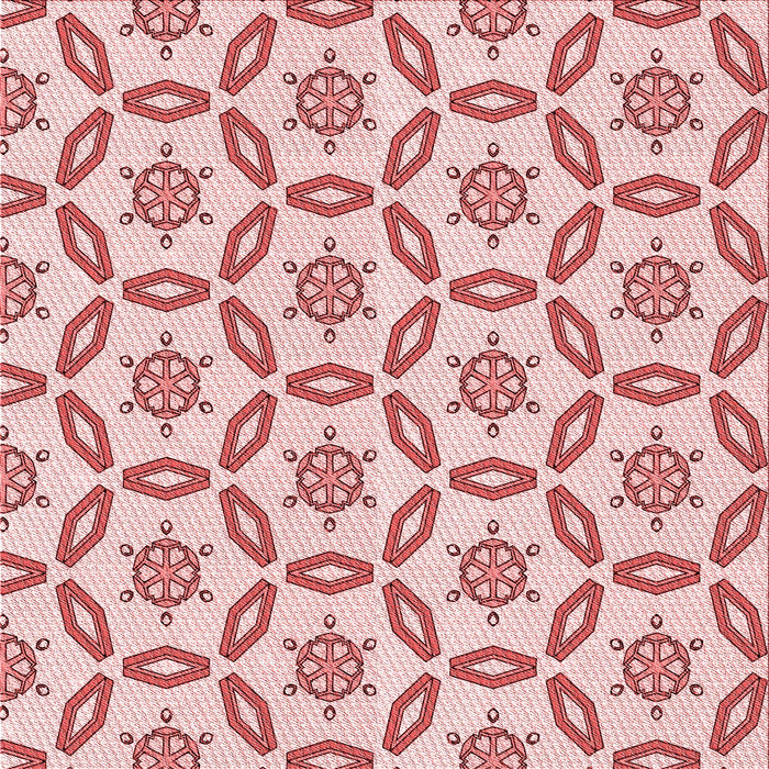 Round Patterned Red Rug, pat506rd