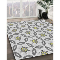 Patterned Silver Gray Novelty Rug, pat506