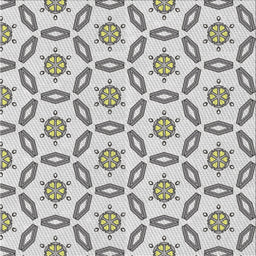 Square Patterned Silver Gray Novelty Rug, pat506