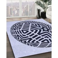 Patterned Blue Rug, pat507blu