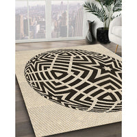 Patterned Vanilla Gold Rug, pat507brn