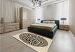 Patterned Vanilla Gold Rug in a Bedroom, pat507brn