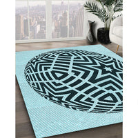 Patterned Blue Rug, pat507lblu