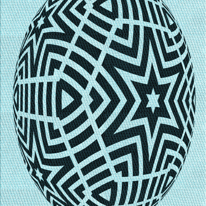 Patterned Blue Rug, pat507lblu