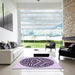 Square Patterned Purple Rug in a Living Room, pat507pur