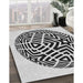 Patterned Light Black Novelty Rug in Family Room, pat507