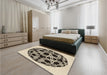 Patterned Vanilla Gold Rug in a Bedroom, pat508brn