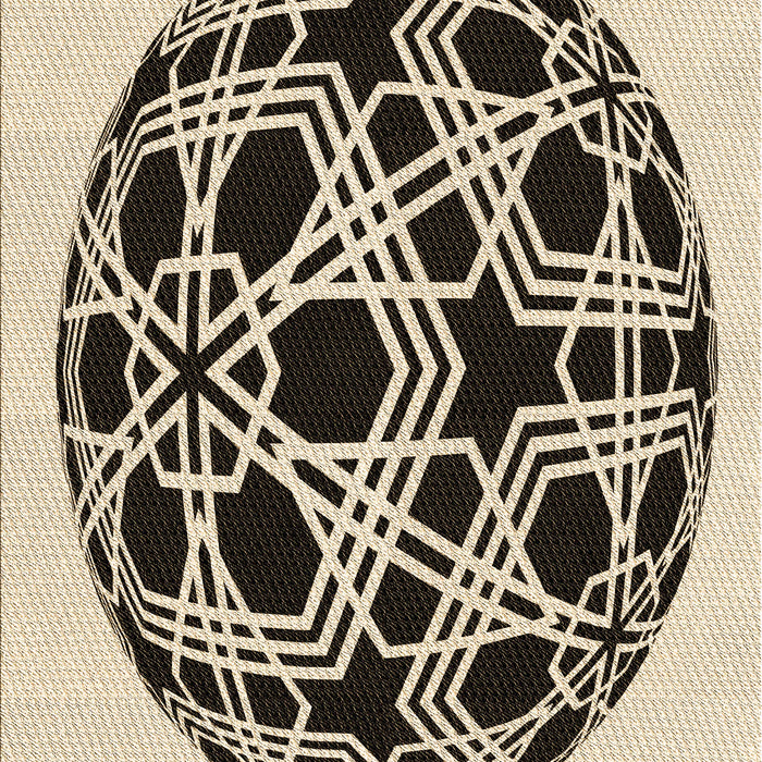 Patterned Vanilla Gold Rug, pat508brn