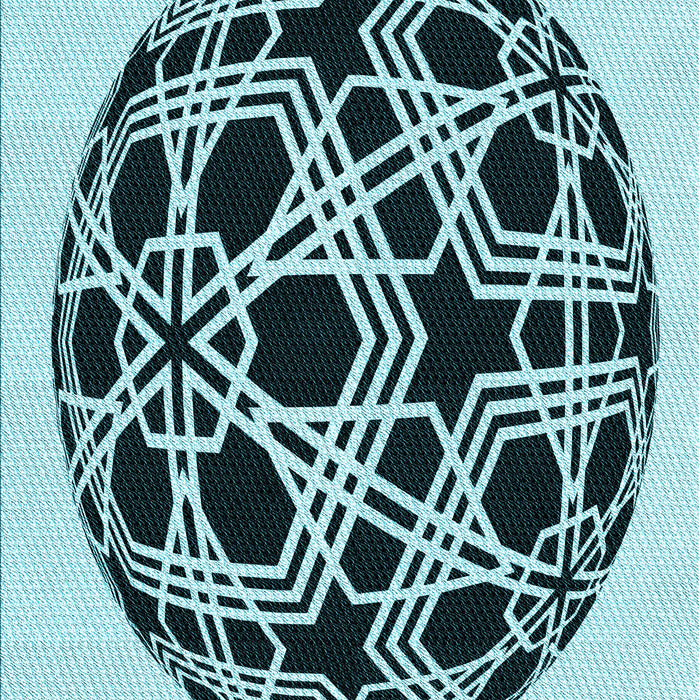 Patterned Blue Rug, pat508lblu