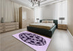 Patterned Purple Rug in a Bedroom, pat508pur