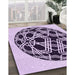 Patterned Purple Rug in Family Room, pat508pur