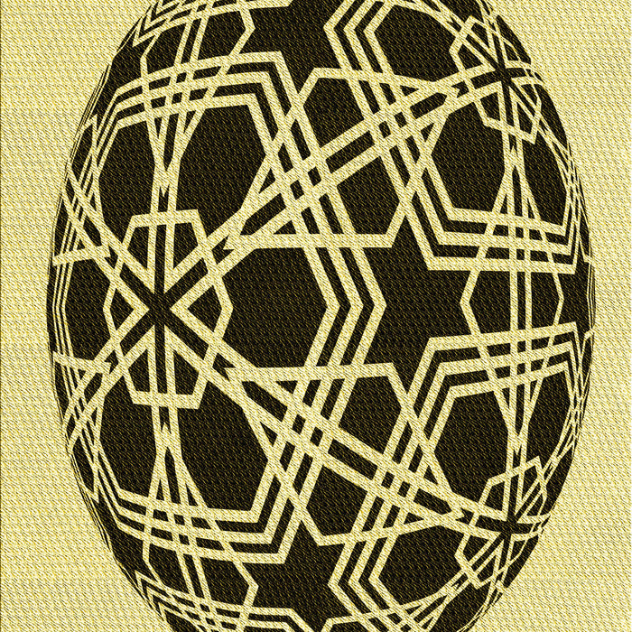 Patterned Mustard Yellow Rug, pat508yw