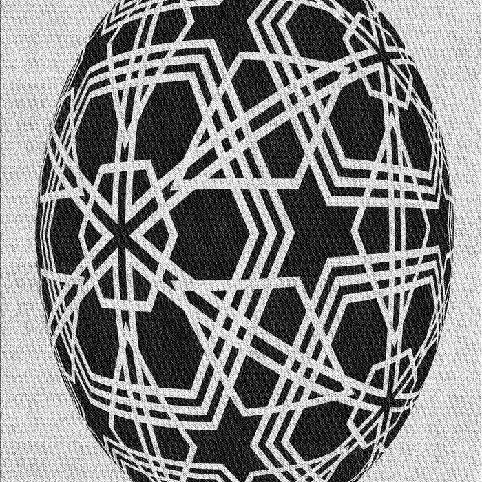 Patterned Platinum Gray Novelty Rug, pat508