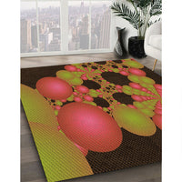 Patterned Saffron Red Rug, pat509org