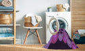 Machine Washable Transitional Purple Rug in a Washing Machine, wshpat509pur