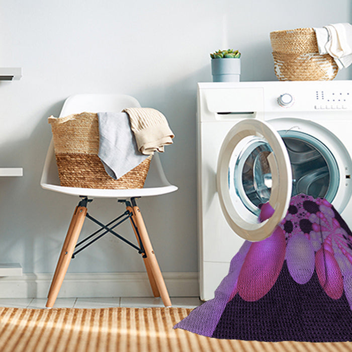 Machine Washable Transitional Purple Rug in a Washing Machine, wshpat509pur