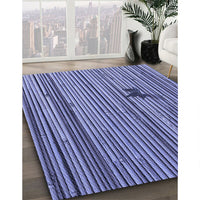 Patterned Deep Periwinkle Purple Rug, pat510blu