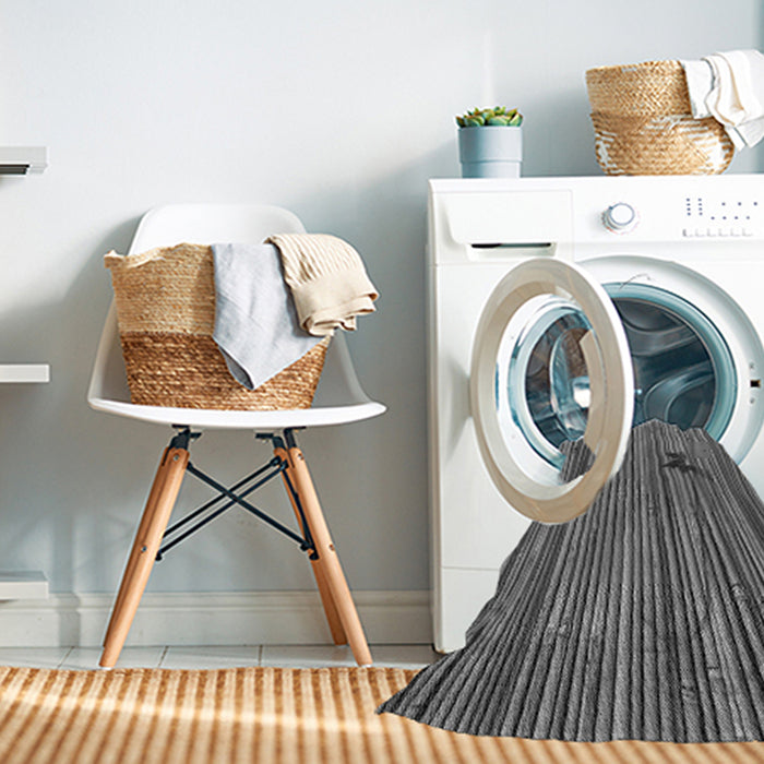 Machine Washable Transitional Black Rug in a Washing Machine, wshpat510gry