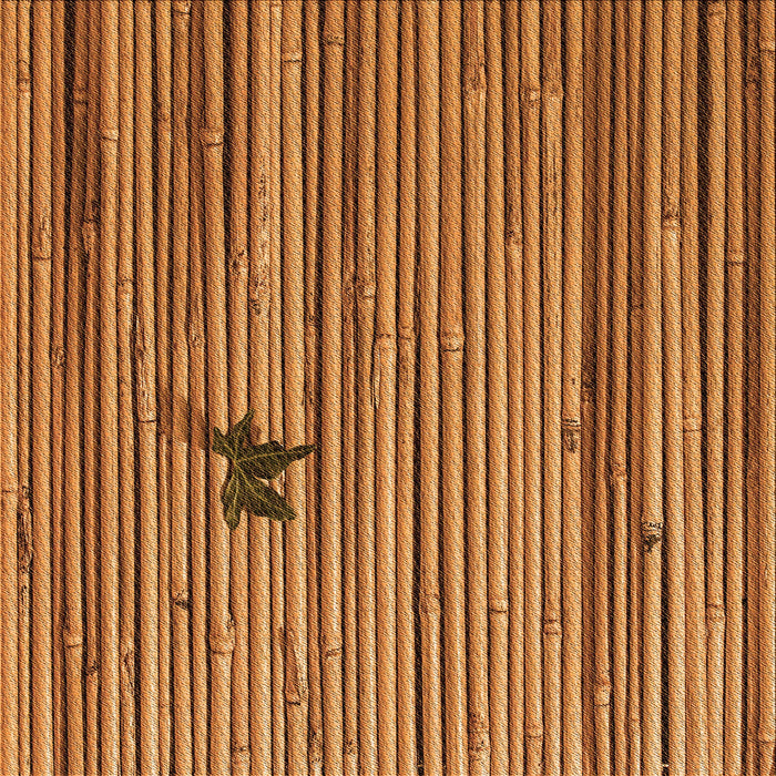 Round Patterned Orange Rug, pat510org