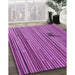 Patterned Dark Magenta Purple Rug in Family Room, pat510pur