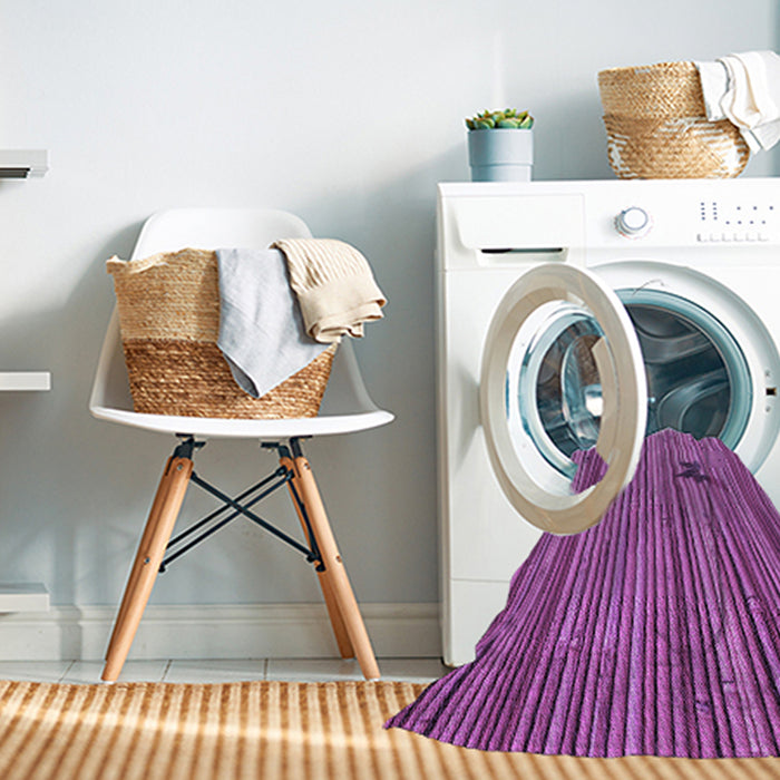 Machine Washable Transitional Dark Magenta Purple Rug in a Washing Machine, wshpat510pur