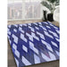 Machine Washable Transitional Denim Dark Blue Rug in a Family Room, wshpat511blu