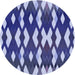 Square Patterned Denim Dark Blue Rug, pat511blu