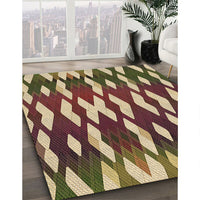 Patterned Metallic Gold Rug, pat511brn