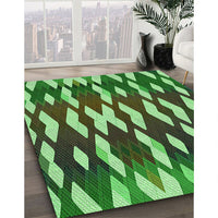 Patterned Green Rug, pat511grn