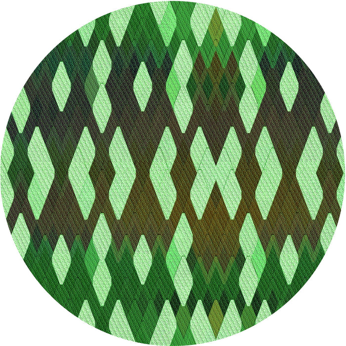 Square Patterned Green Rug, pat511grn