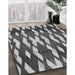 Patterned Cloud Gray Rug in Family Room, pat511gry