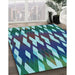 Machine Washable Transitional Blue Rug in a Family Room, wshpat511lblu