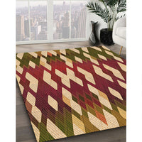 Patterned Saffron Red Rug, pat511org