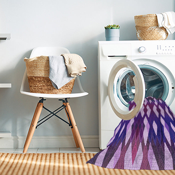 Machine Washable Transitional Bright Purple Rug in a Washing Machine, wshpat511pur