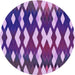 Square Machine Washable Transitional Bright Purple Rug in a Living Room, wshpat511pur