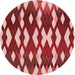 Square Patterned Light Coral Pink Rug, pat511rd