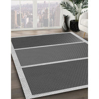 Patterned Gunmetal Gray Rug, pat512gry