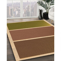 Patterned Saddle Brown Rug, pat512org