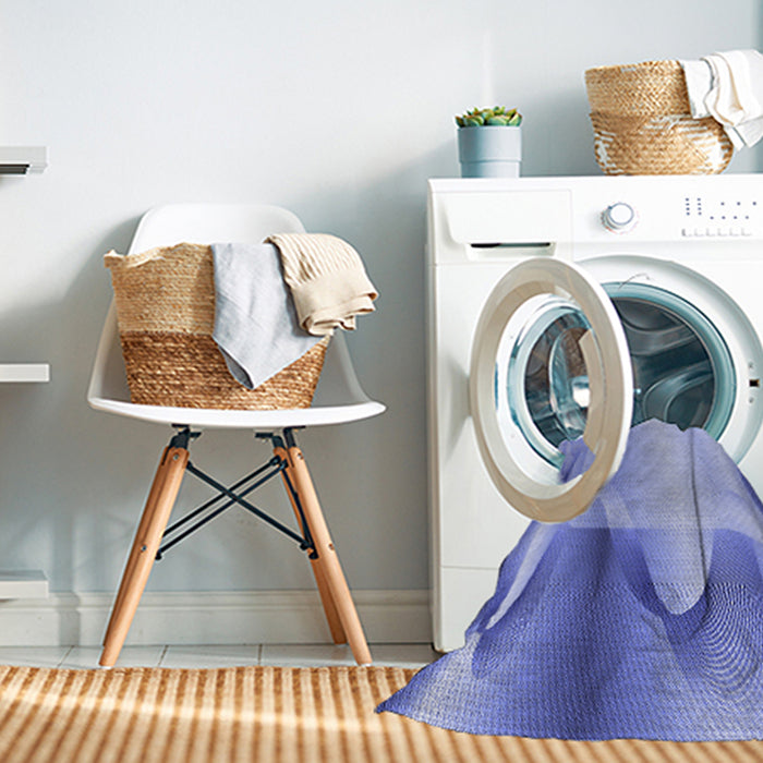 Machine Washable Transitional Jeans Blue Rug in a Washing Machine, wshpat513blu