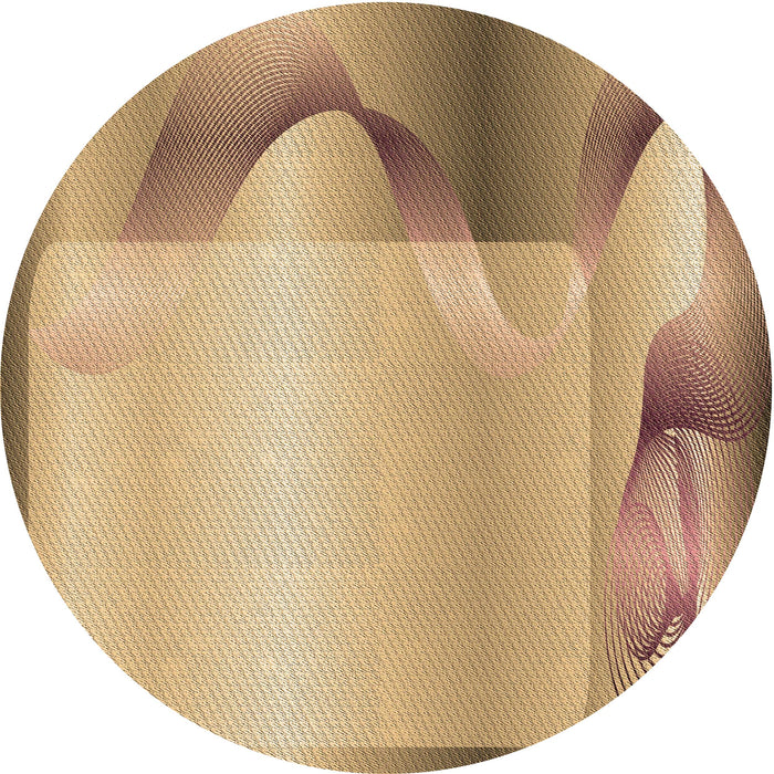 Square Machine Washable Transitional Yellow Orange Rug in a Living Room, wshpat513brn