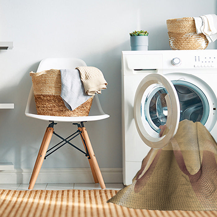 Machine Washable Transitional Yellow Orange Rug in a Washing Machine, wshpat513brn