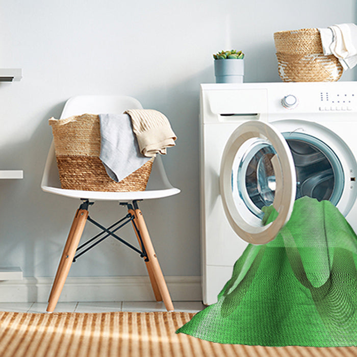 Machine Washable Transitional Neon Green Rug in a Washing Machine, wshpat513grn